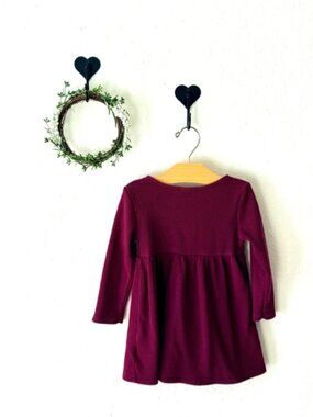 Old Navy Toddler Girl Burgundy Ribbed Dress Size 18–24 Months